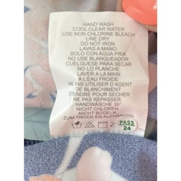 Swim Solutions Navy Multi Plus Size Printed‎ Double Strap Tankini Size 16W $79 - Picture 4 of 5